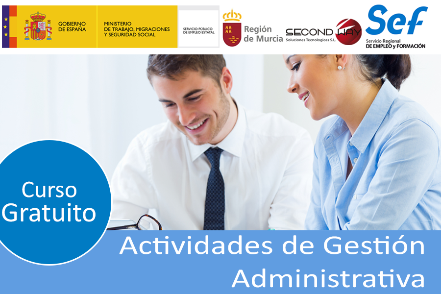 Curso gratuito en Murcia, Actividades de gestión administrativa (desempleados)