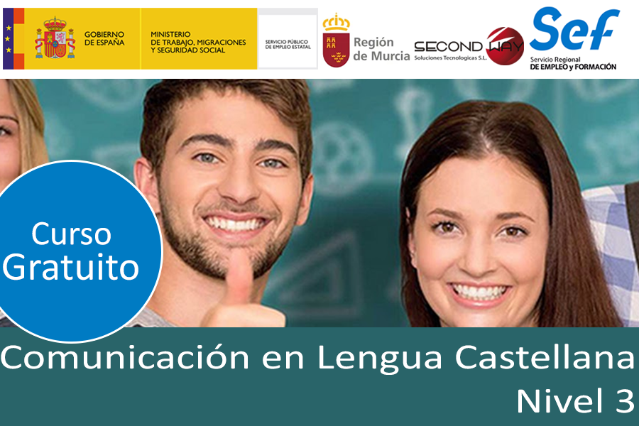 Curso gratuito en Murcia, comunicacion en lengua castellana Nivel III (desempleados)